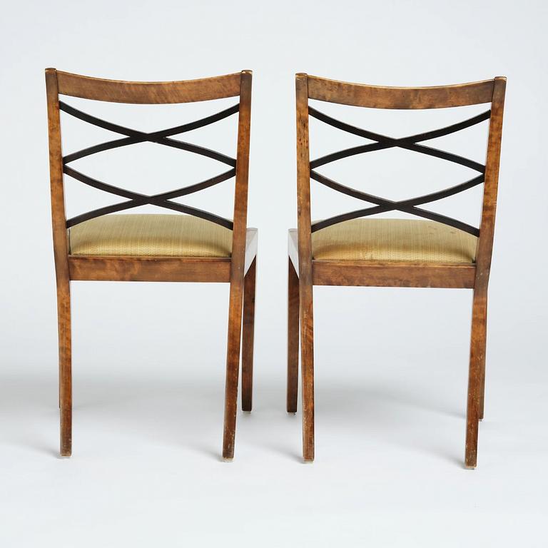 Carl Malmsten, a pair of chairs, Swedish Grace, Svenska Möbelfabrikerna Bodafors, 1920s,.