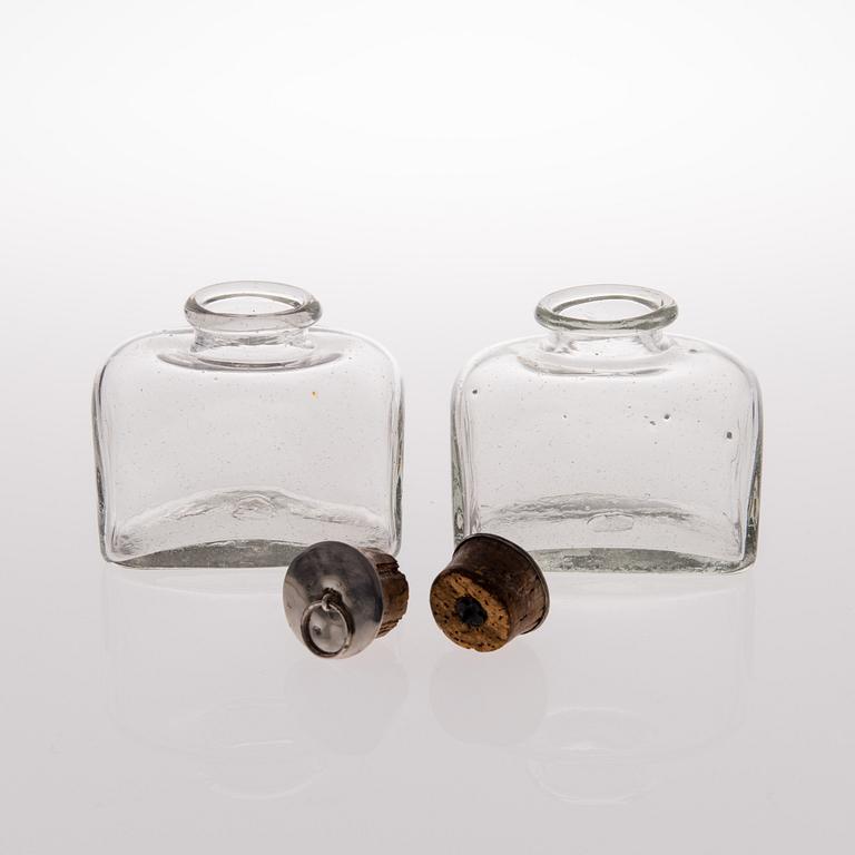 THÈSKRIN silver och mahogny, silverbeslag Petter Wikström, Härnösand 1811.
