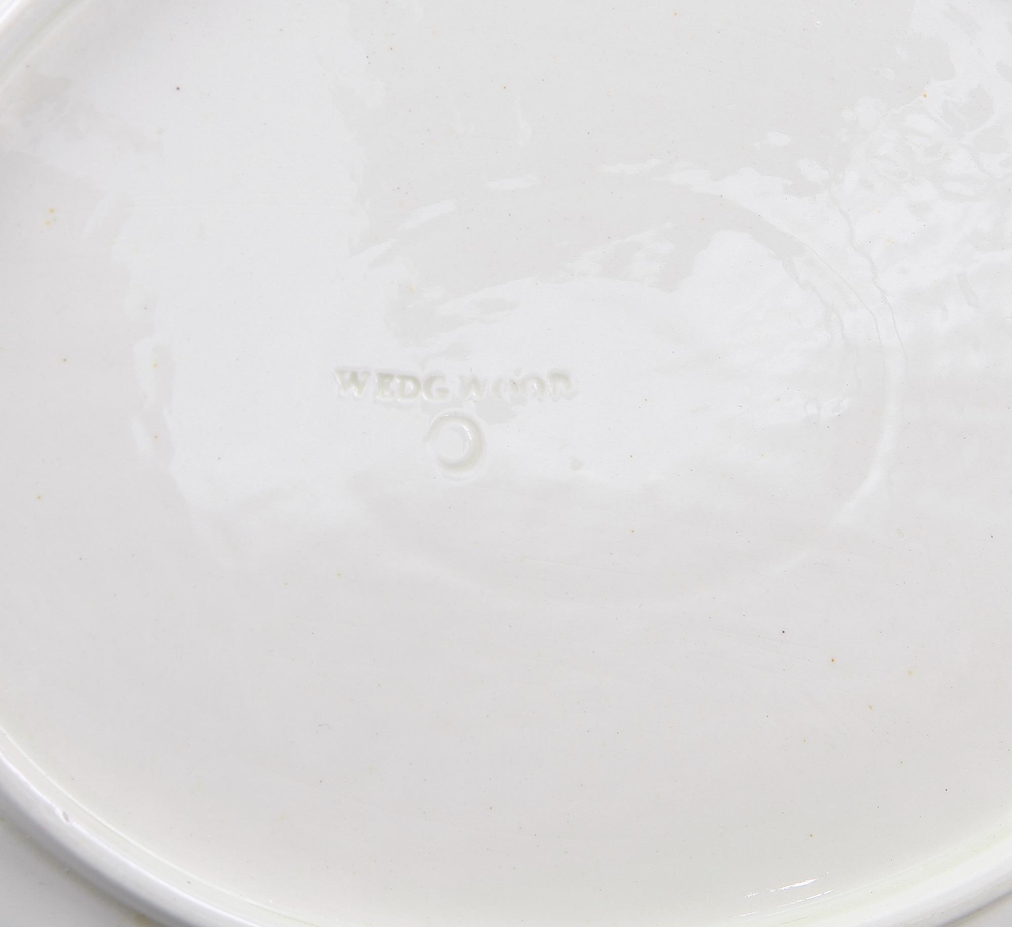 FAT SAMT TALLRIKAR, 5 st, flintgods, Wedgwood, 1800-tal.