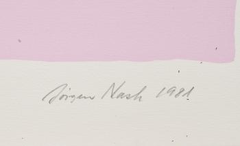 JÖRGEN NASH, 3 st, färglitografier. Signerade och daterade -81 och numrerade. 86/250.