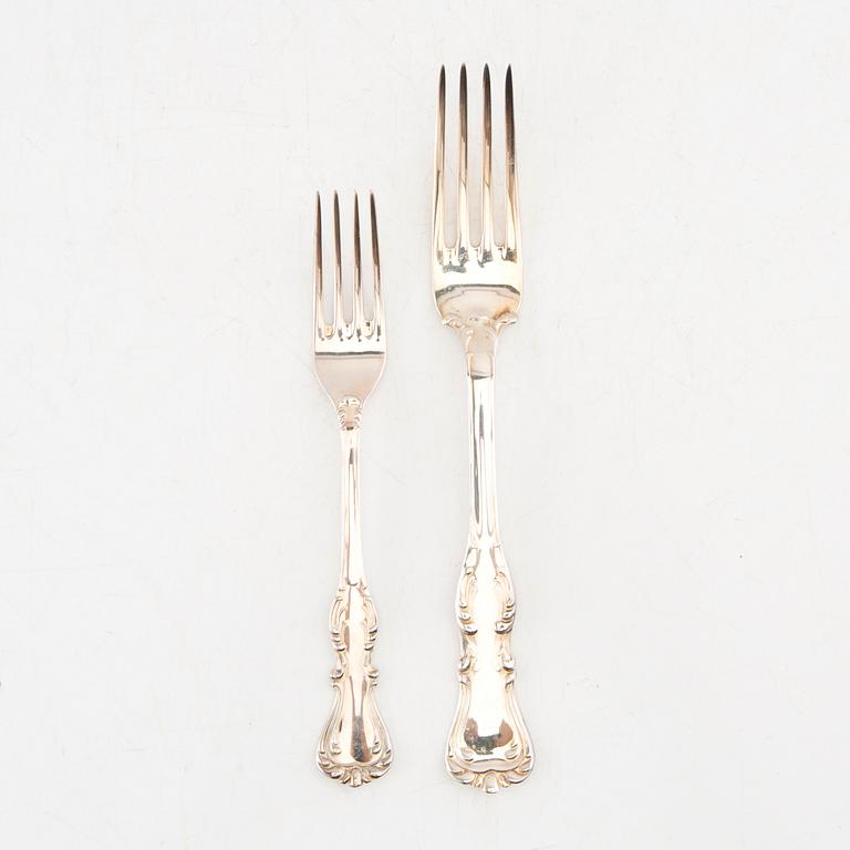 Cutlery silver 101 pieces "Prins Albert" GAB Stockholm 1979.