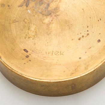 Maija Heikinheimo, a set of two mid-20th century brass jars, manufacturer Valaistustyö for Artek.
