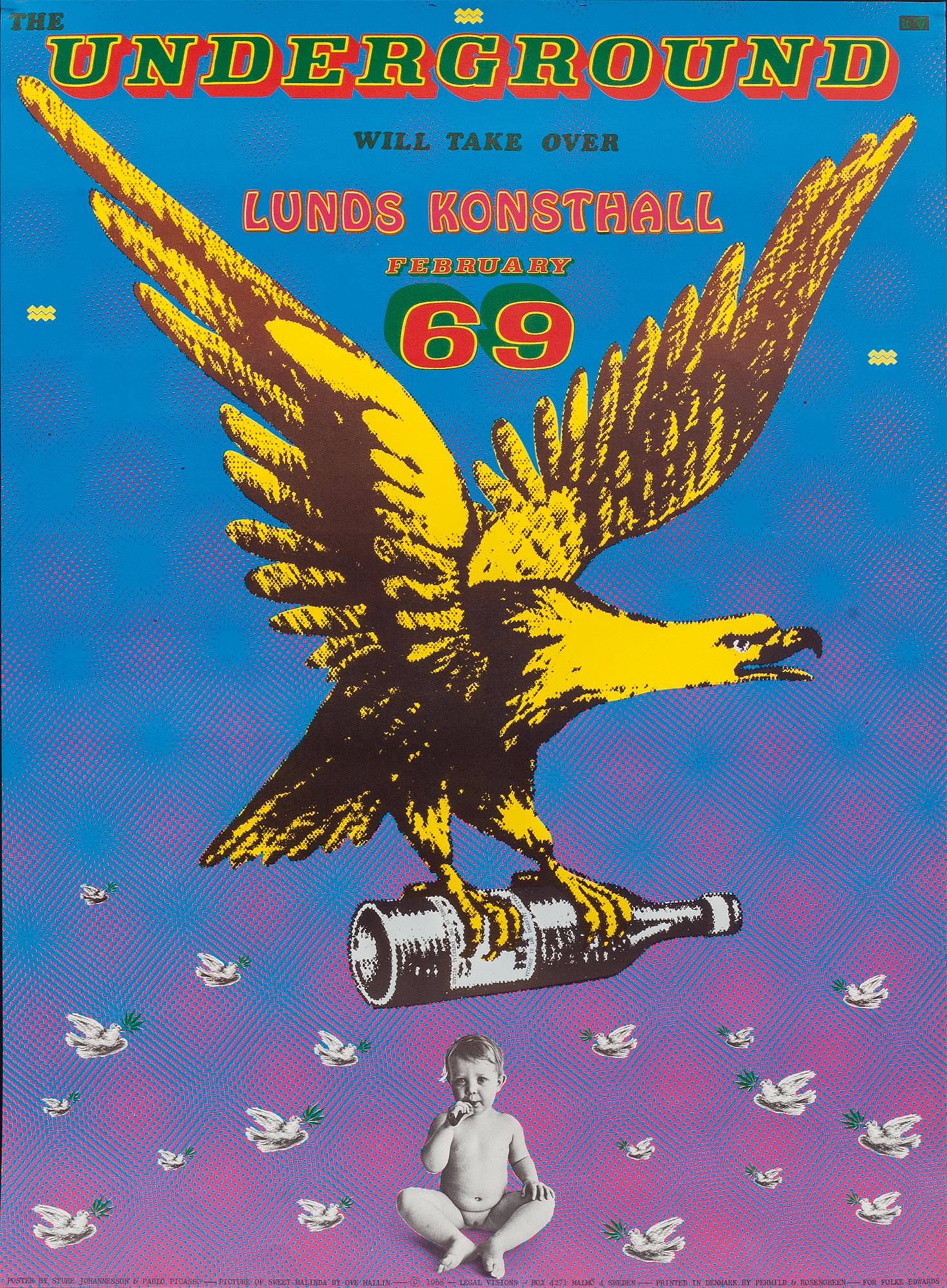STURE JOHANNESSON, färgserigrafi. 1968.
