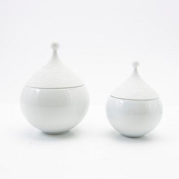 Björn Wiinblad, service pieces, porcelain, 13 pieces, "The Magic Flute"/"Die Zauberflöte", Rosenthal, Germany.