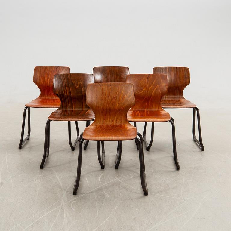 Adam Segner stolar 6 st Flötotto Tyskland 1900-talets mitt.