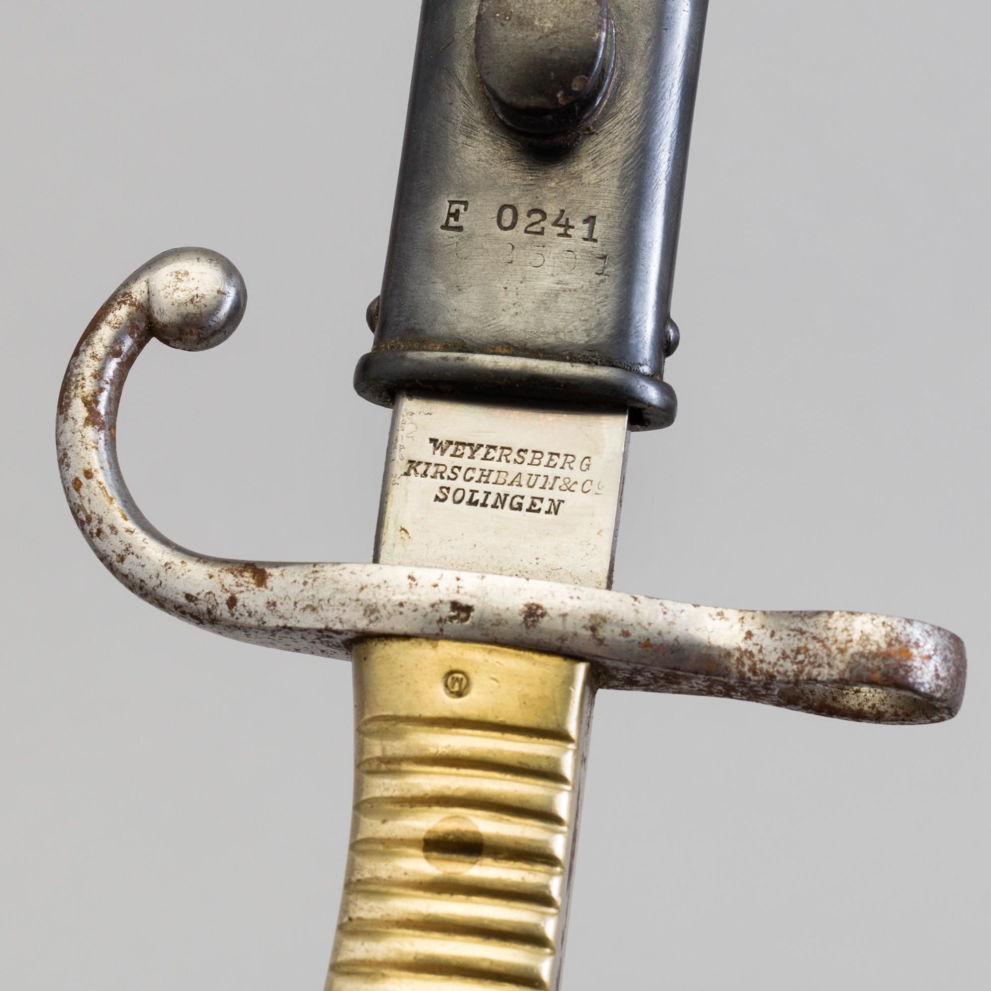 Two second half of the 19th century bayonets, one from France.