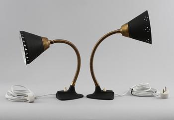 VÄGGLAMPOR, 2 st snarlika, Ewå, Värnamo, omkring 1900-talets mitt.