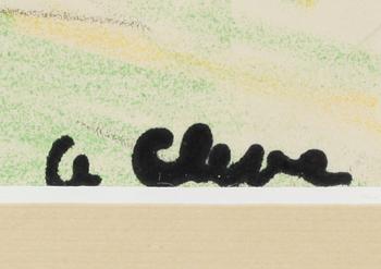 AGNES CLEVE, pastell, signerad.