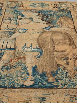 A TAPESTRY, tapestry weave, probably "Godfrey of Bouillon", ca 331 x 234,5-237 cm, Flanders 17th century.