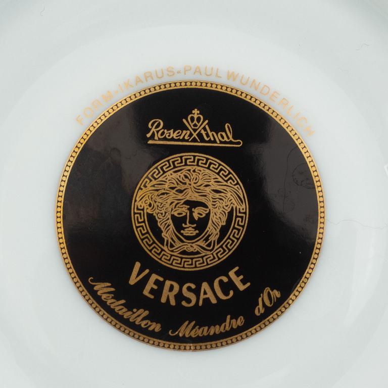 Versace, servisdelar, 8 st, porslin, "Ikarus Médaillon Méandre d'Or", Rosenthal.