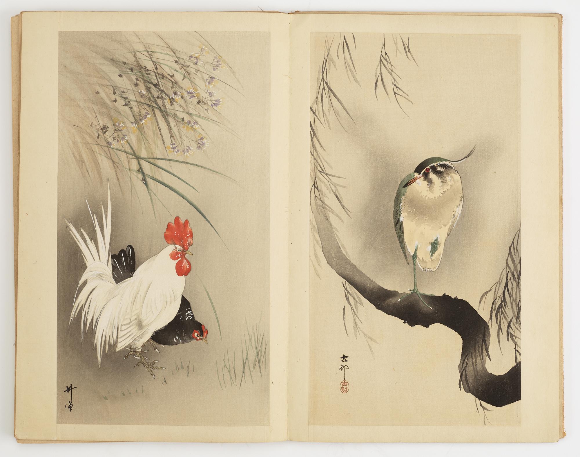 Wood cut in color, with different motifs. A folder of 9 pieces.