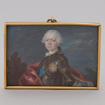 A 18TH CENTURY PORTRAIT MINIATURE, Charles Edward Stuart, ‘Bonnie Prince Charlie’ (1720-88), England.