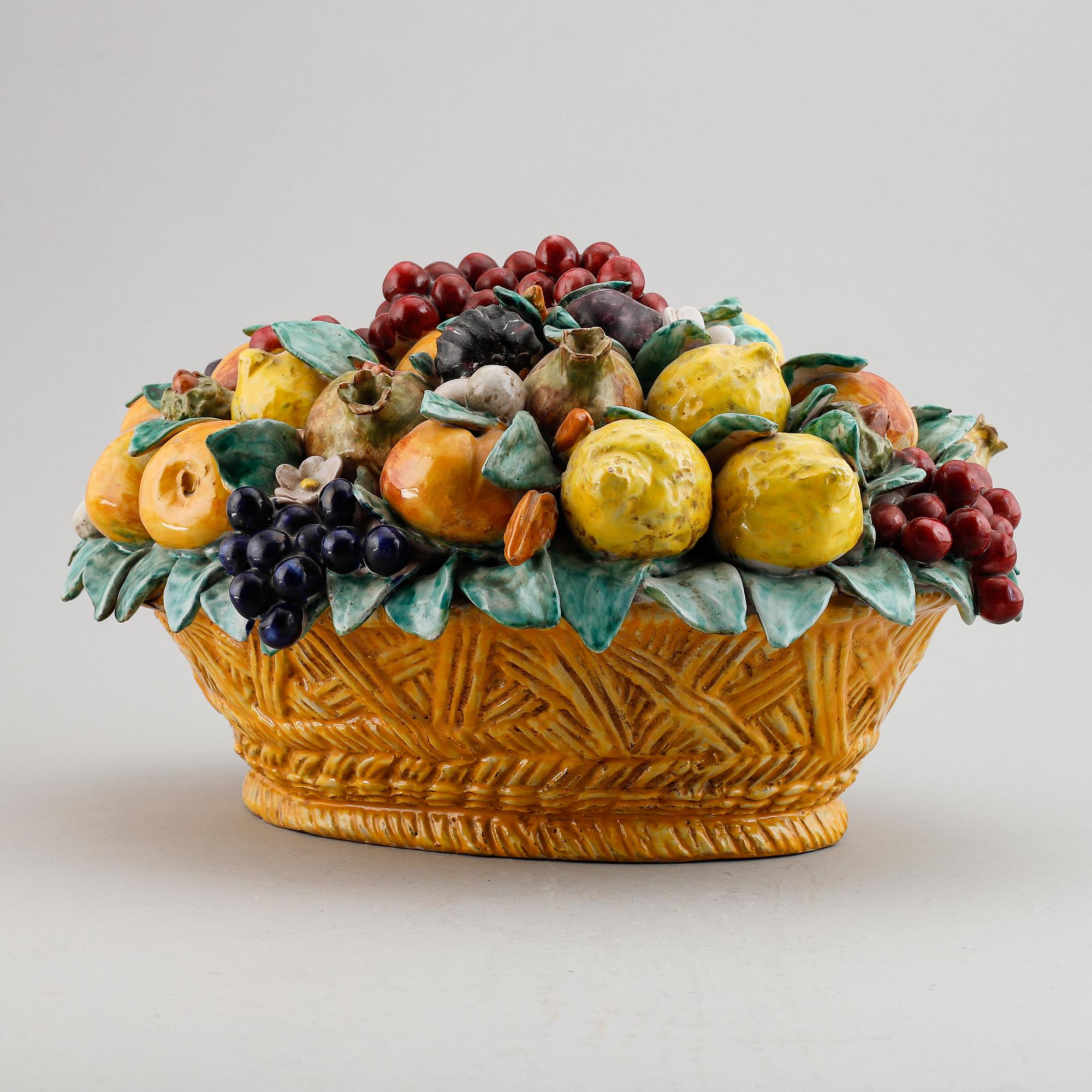 A 20th century glazed ceramic centerpiece.