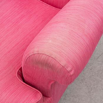 Josef Frank, fåtölj med fotpall, modell 336, Firma Svenskt Tenn.