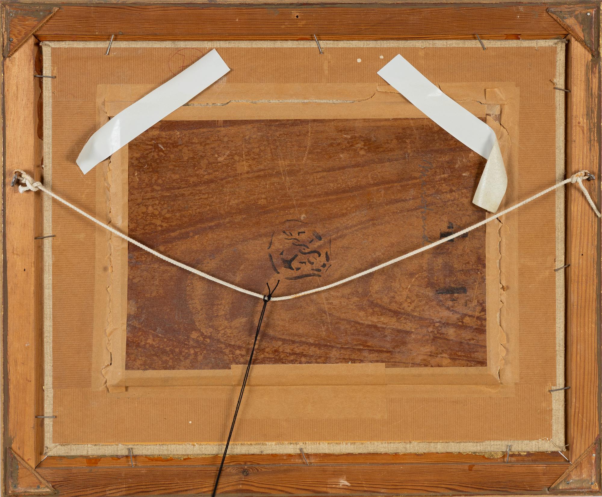 Birger Simonsson, oil on panel, signed BS.