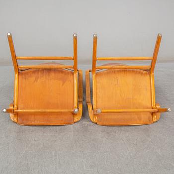A pair of "Ax-chairs" by PETER HVIDT & ORLA MØLGAARD NIELSEN, Fritz Hansen, Denmark, 1950-60s.