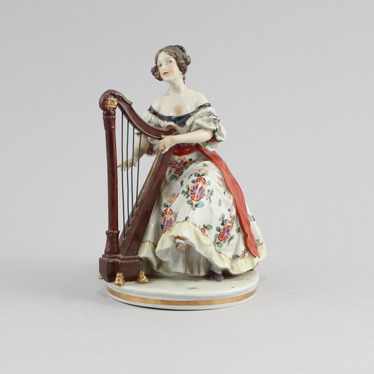 FIGURIN, porslin, Neapelliknande märke, 1900-talets första hälft.