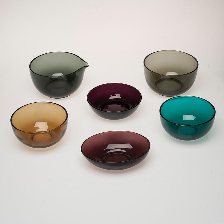 SERVISDELAR, 20 st, glas, Kaj Franck, 1950-70-tal.