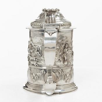Richard Gosling, dryckeskanna, silver, London 1736.