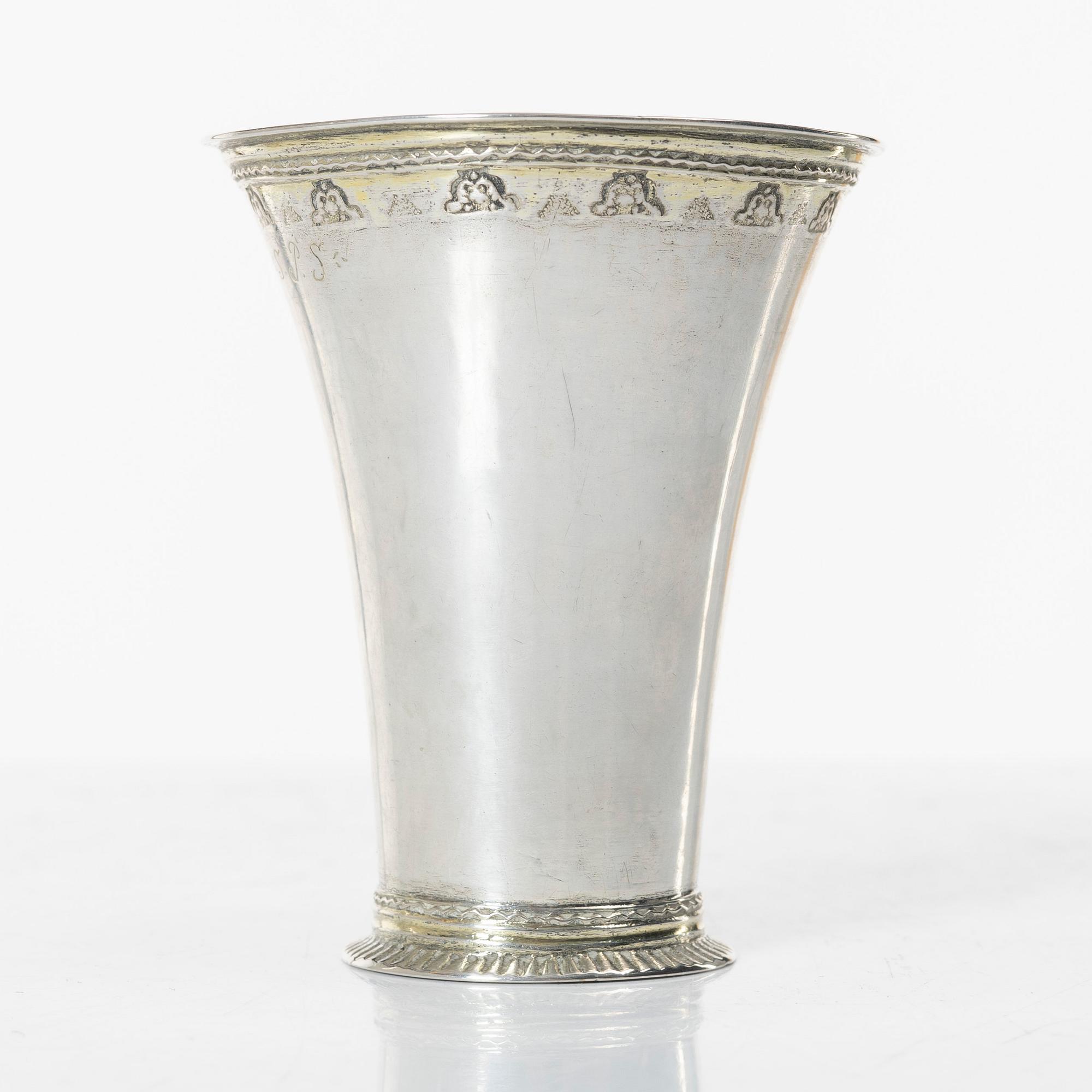 Henrik Norin, a silver beaker, Norrköping, 1775.