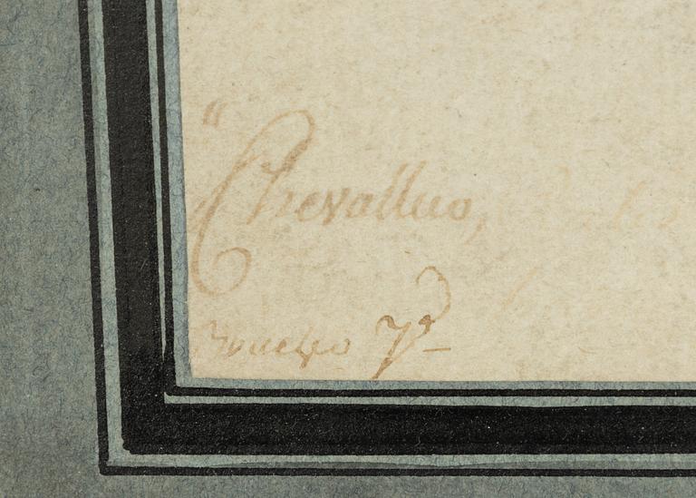 French school, 18th century, Woman in a dress.