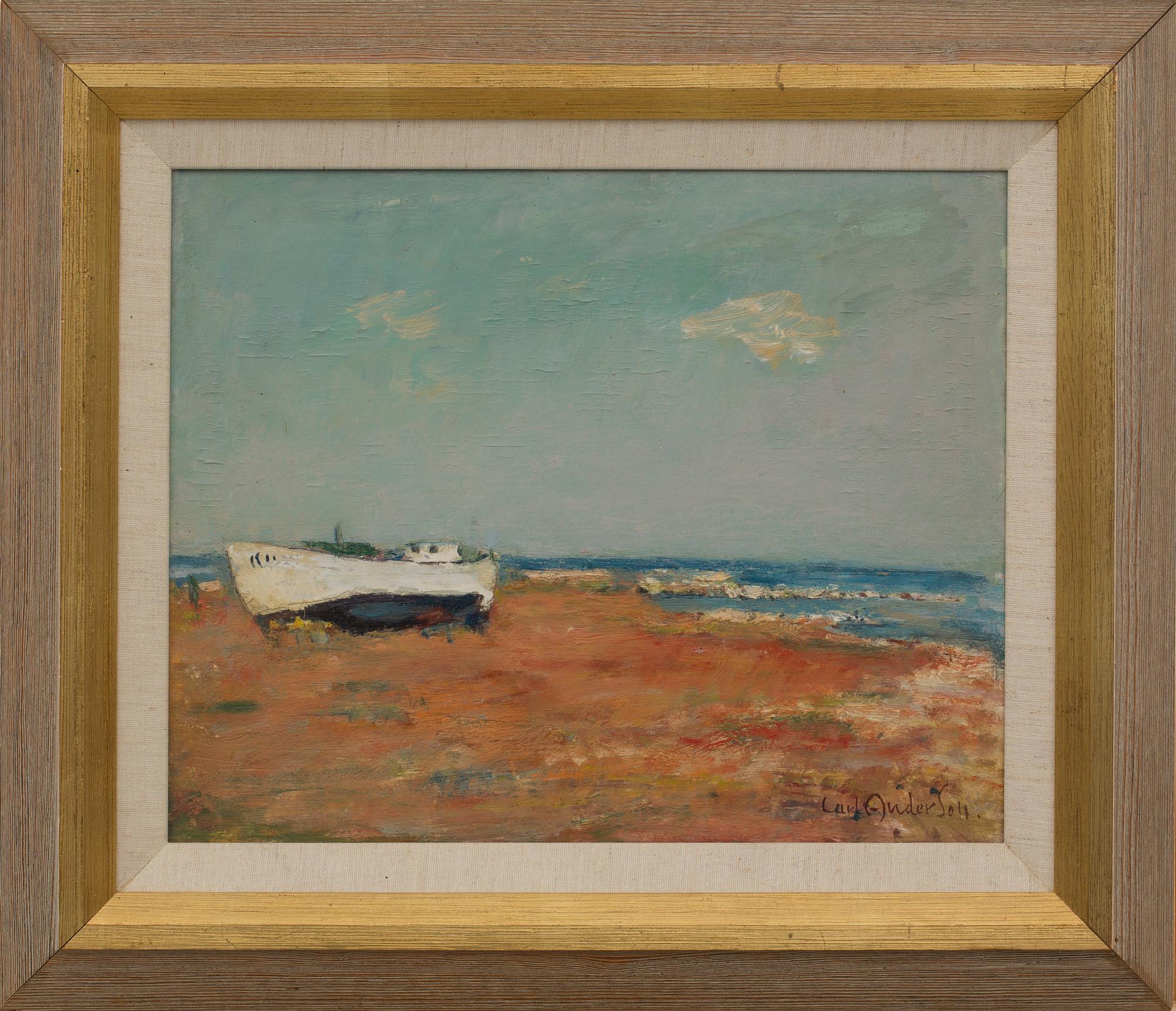 CARL ANDERSON, olja på pannå, signerad.