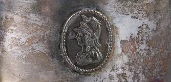 GRÄDDKANNA, silver, Bengt Fredrik Tellander, 1816, Jönköping. 136 gram.