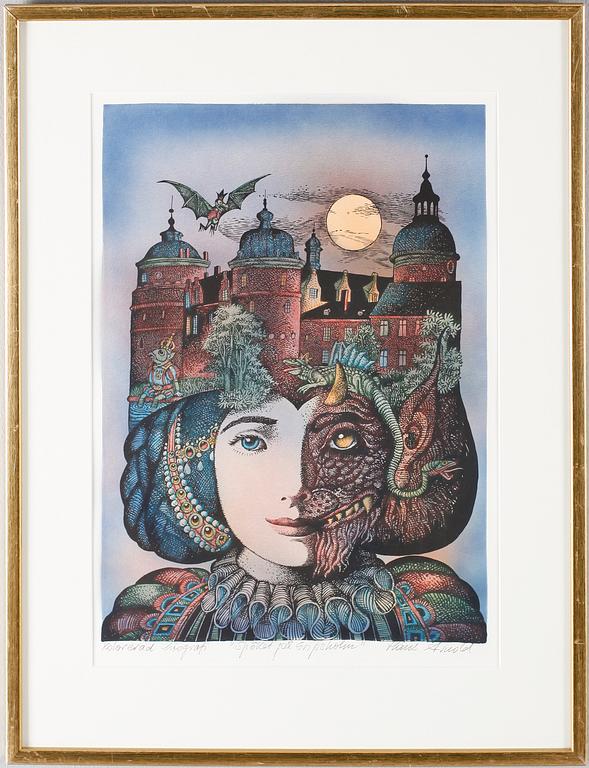 HANS ARNOLD, färglitografi, signerad.