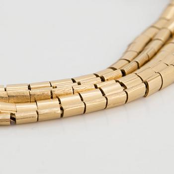 BRACELET, five strands. 18K gold.