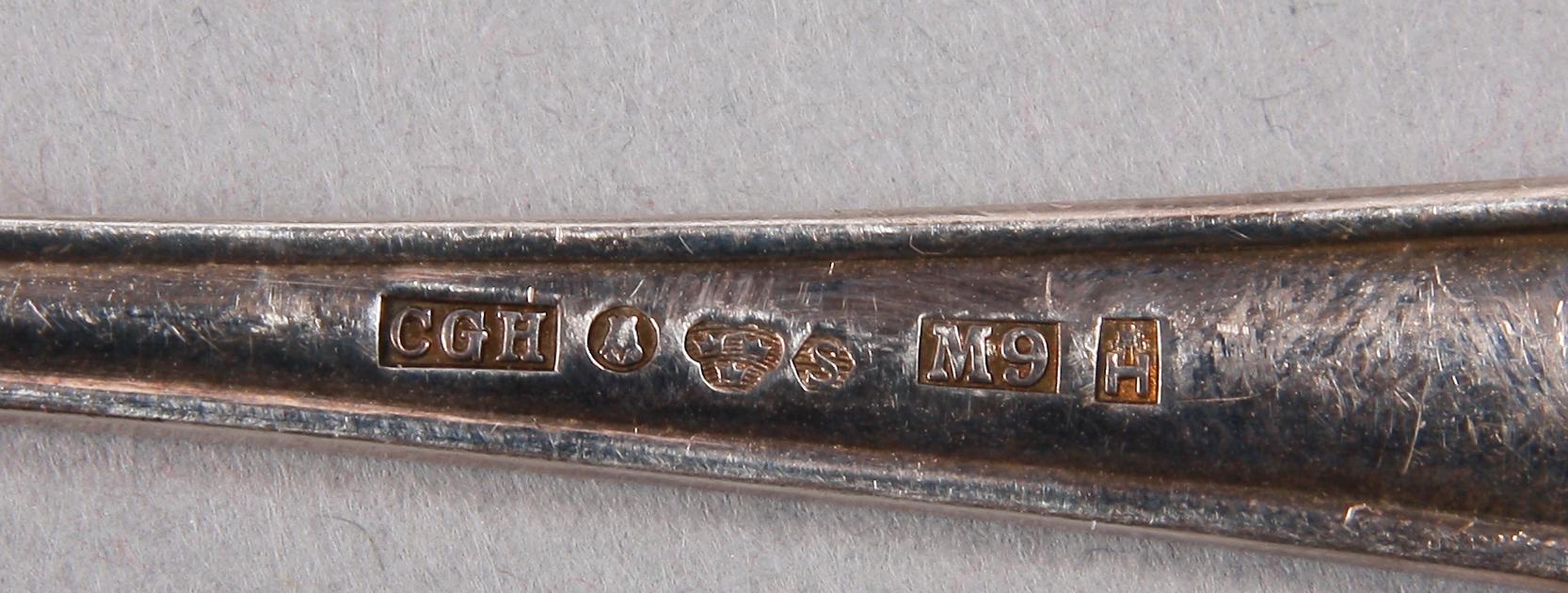 PARTI BESTICK, silver, 19 delar bl a CG Hallberg, Stockholm, 1937-63.