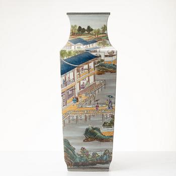 A large Chinese porcelain vase, modern.