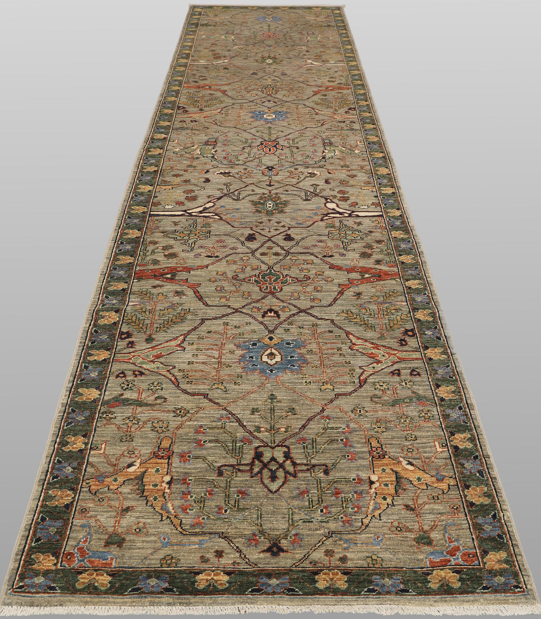 A Zigler Design runner carpet, 410 x 88 cm.