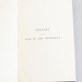 A lot of six books, "The war in the Peninsula", London and New York Frederick Warne & Co 1892.
