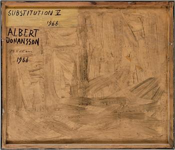 ALBERT JOHANSSON, blandteknik/collage, "Substitution V", 1966.