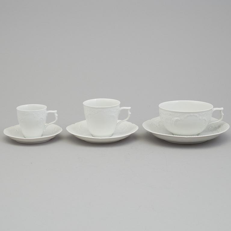 A Rosenthal 'Sanssouci' 61+1 pcs porcelain service, Germany second half of 20th century.