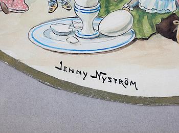 JENNY NYSTRÖM, akvarell, sign.