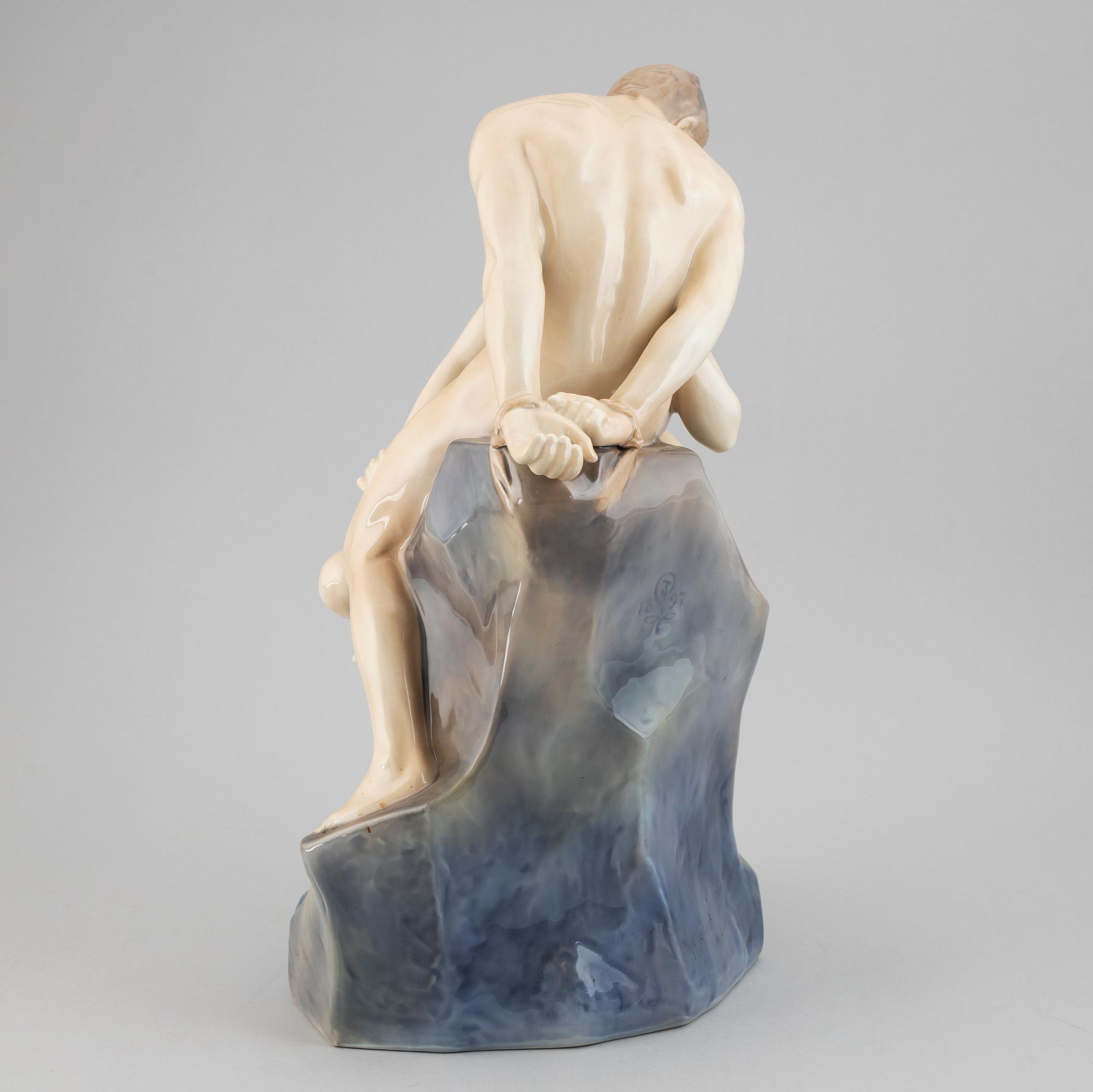 ROYAL COPENHAGEN, a porcelain figure group, 'Kyssen'.