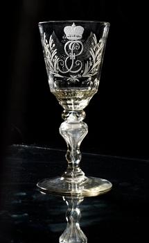 A Russian goblet with the Royal monogram for Empress Catherine II, 18th Century.
