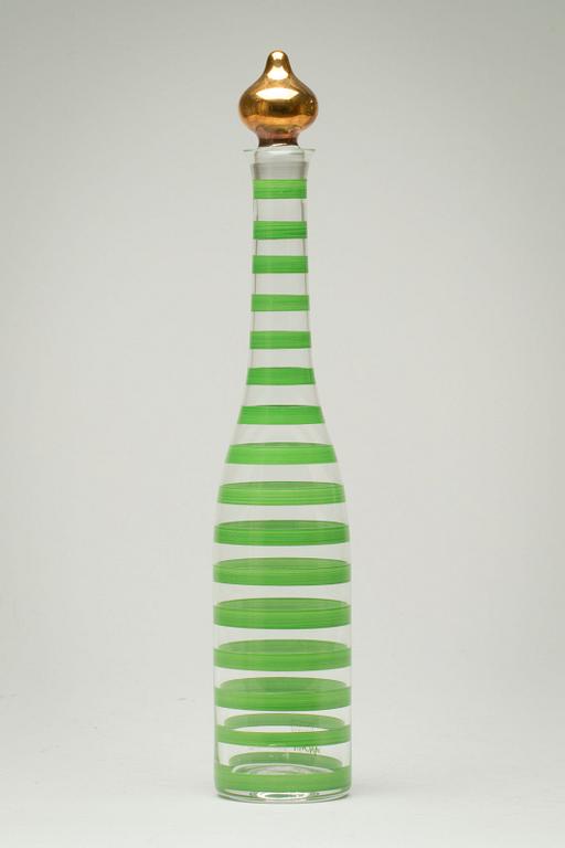 KARAFF, glas,  "Clown", Anne Nilsson, Orrefors.