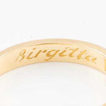 Björn Weckström ring, "Timanttikihla", 18K guld med briljantslipade diamanter, Lapponia 1973.