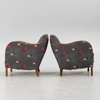 Armchairs, a pair, functionalist, 1930s.