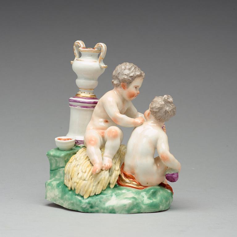 A allegorical figure group, unmarked, presumably Ludwigsburg, Germany, 19th Century.