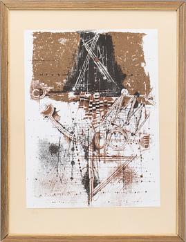 Johnny Friedlaender · JOHNNY FRIEDLAENDER, färglitografi, ur XX:ième siecle 1973, vol 40.