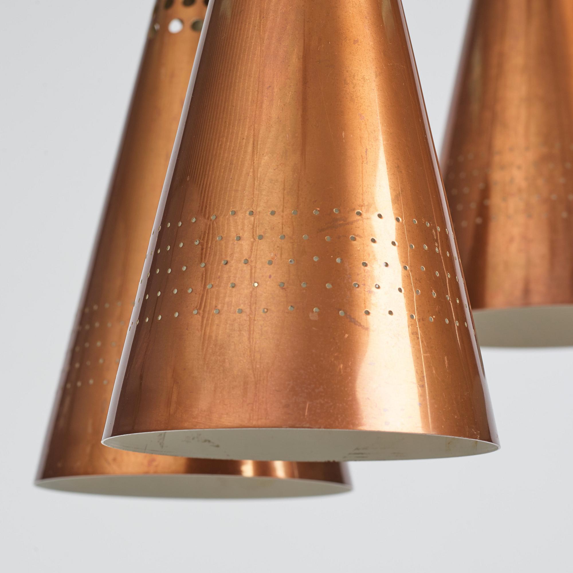 taklampa, modell "S 1970-5", Hans-Agne Jakobsson AB, Markaryd, 1950-60-tal.