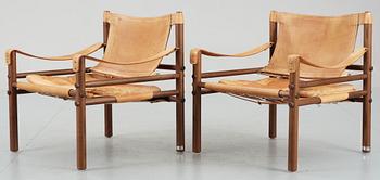 FÅTÖLJER, ett par, "Sirocco", design Arne Norell. Modellen formgiven 1964.