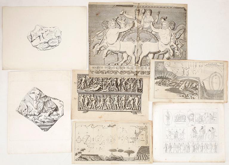 PARTI GRAFIK, ca 80 st, 1700-1900-tal.