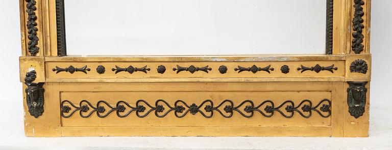 Mirror, by Jonas Frisk (mirror manufacturer in Stockholm 1805-1824), Empire.