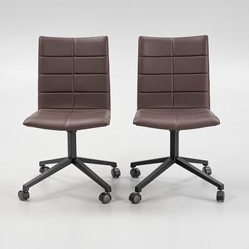 A pair of 'Archal' swivel chairs, Lammhults, Sweden.