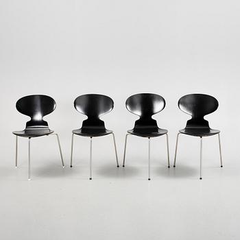 STOLAR, 4 st, "Myran", Arne Jacobsen, Fritz Hansen, 1900-talets mitt.