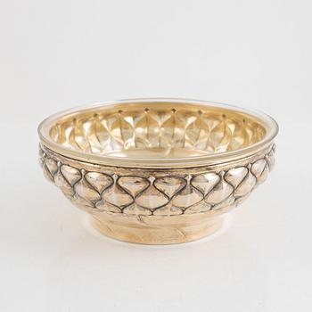 A Swedish silver bowl, mark of CG Hallberg, Stockholm 1908.